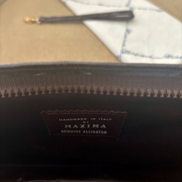 VTG Auth. TITTI DELL' ACQUA by MAXIMA Genuine Alligator Wristlet Clutch Bag - Picture 9 of 9